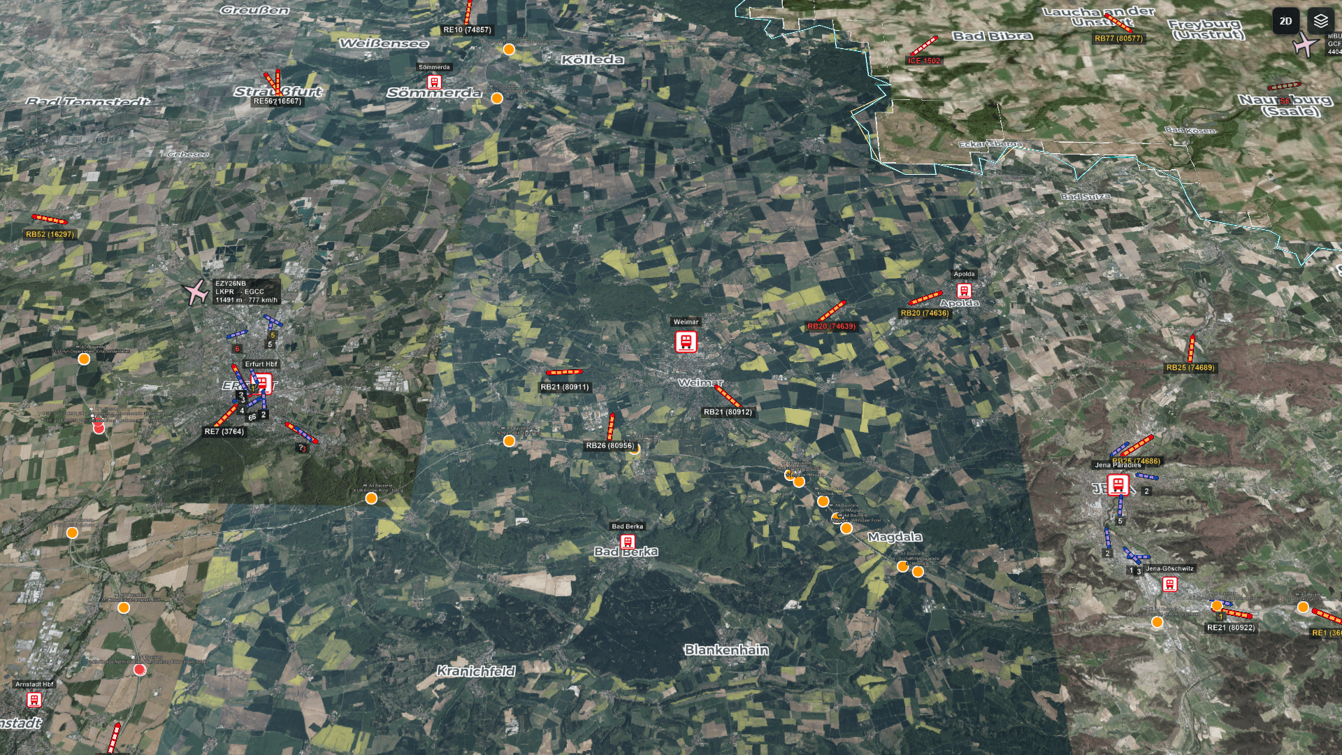 Luftraum und Verkehr in Echtzeit